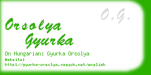 orsolya gyurka business card